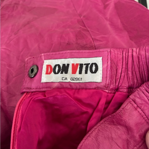 Elegant Pink Women's Italian Leather Skirt - Picture 6 of 10